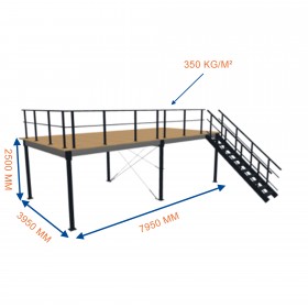 plateforme mezzanine de stockage