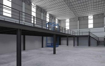 Plate-forme mezanine Plateforme et mezzanine de stockage pour maximiser l'espace en entrepôt