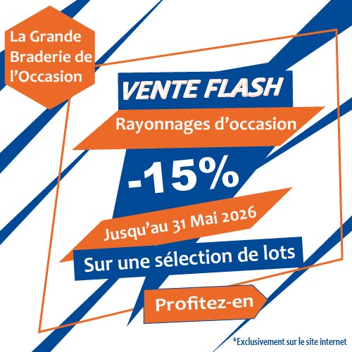 vente flash rayonnage occasion